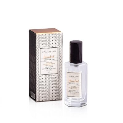 Atelier Rebul Istanbul Eau de Cologne 25 ml naast doosje met patroon