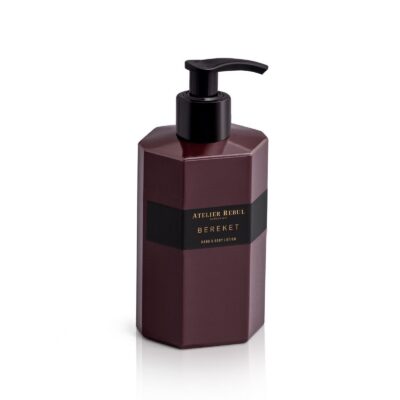 Atelier Rebul Bereket Hand- en bodylotion 250 ml in bordeauxrode pompfles