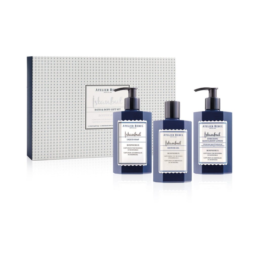 Atelier Rebul Istanbul Bosphorus Bad & Body Geschenkset met handzeep, douchegel en lotion
