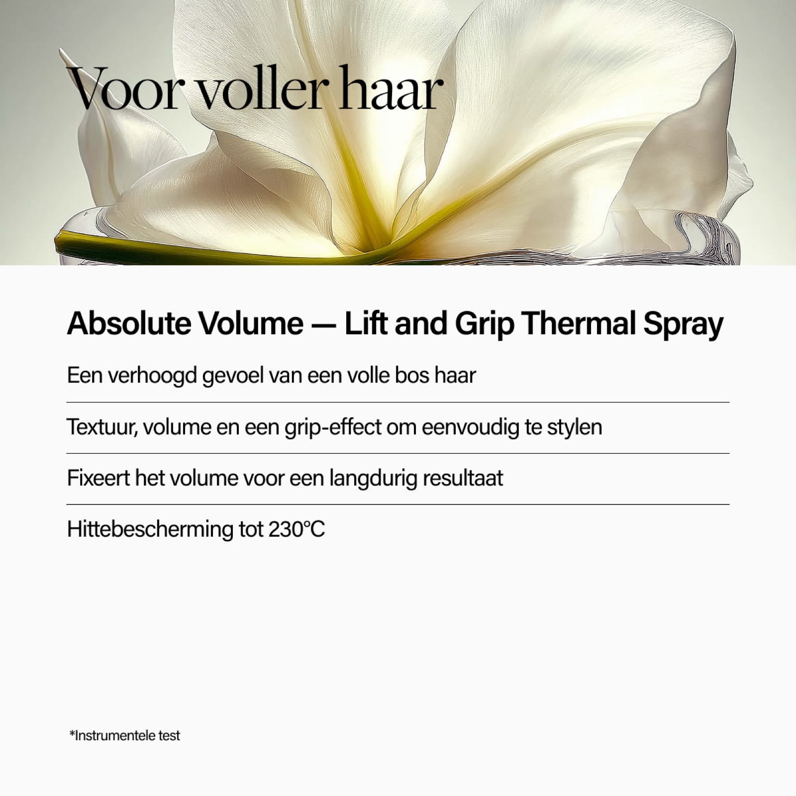 Sfeerbeeld van de Keune Absolute Volume Lift and Grip Thermal Spray