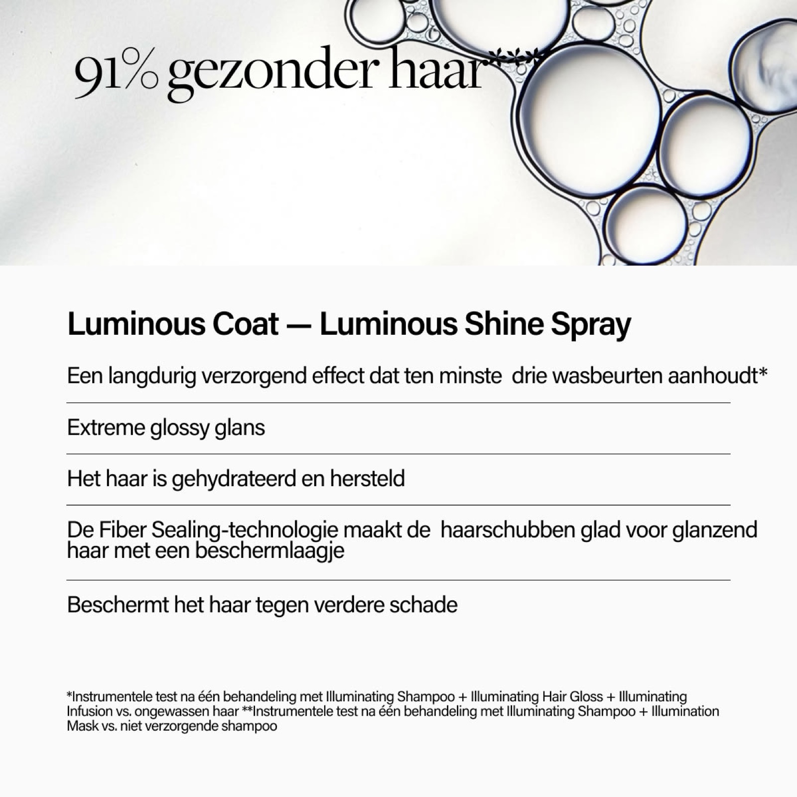 Keune Luminous Coat Luminous Shine Spray op een sfeerbeeld van Keune