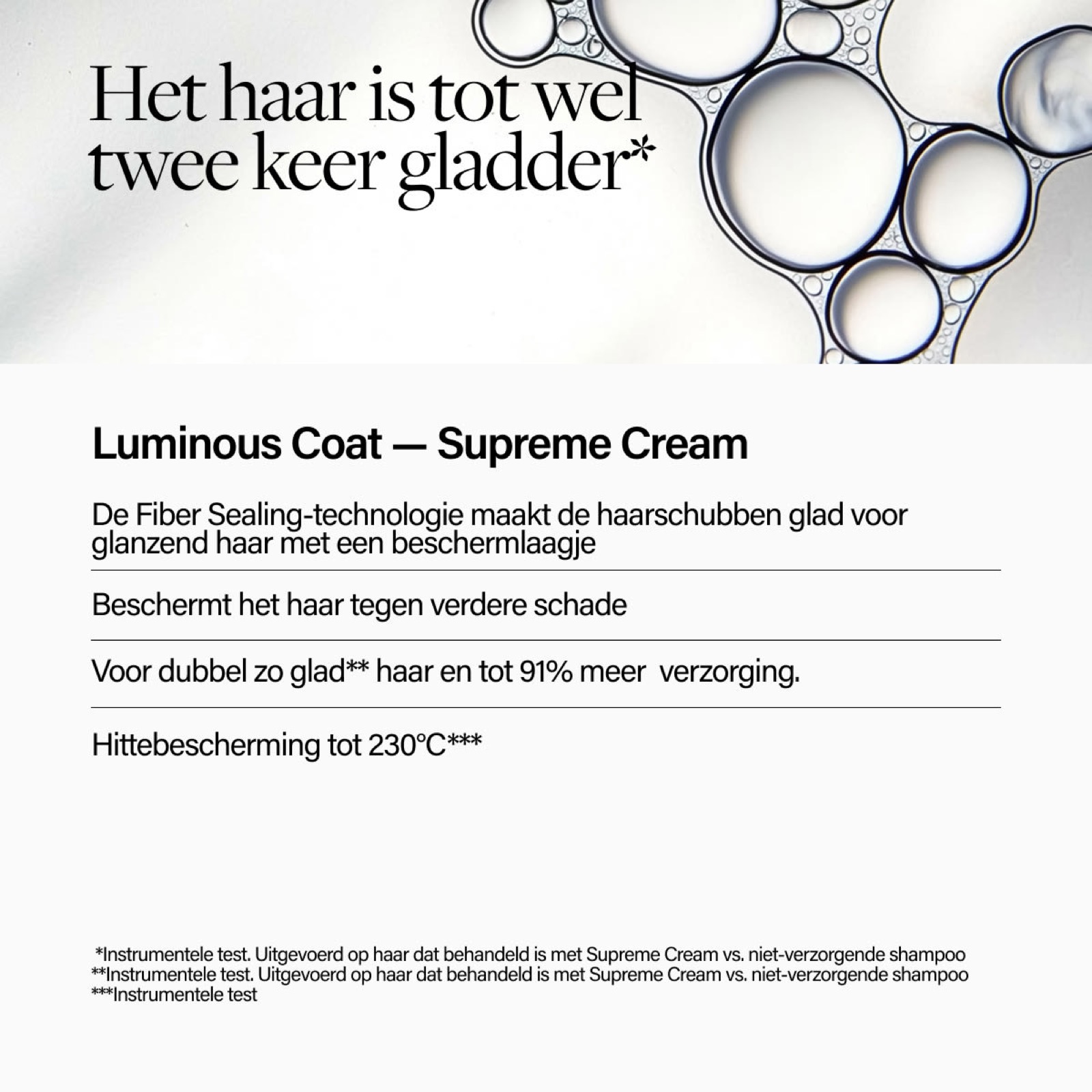 Keune Luminous Coat Supreme Cream op een sfeerbeeld van Keune