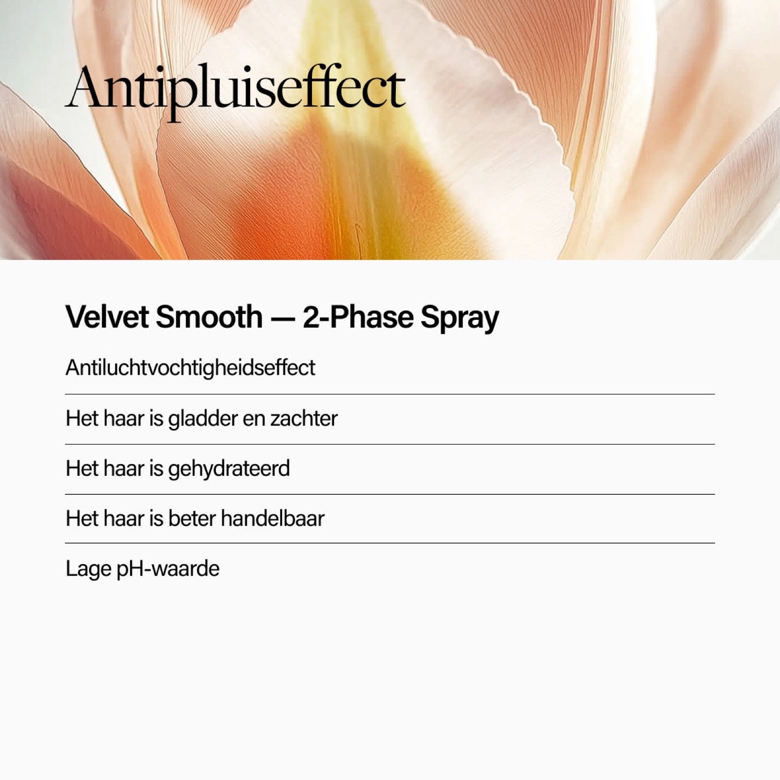 Vierkant sfeerbeeld van Keune met de Velvet Smooth 2-Phase Spray