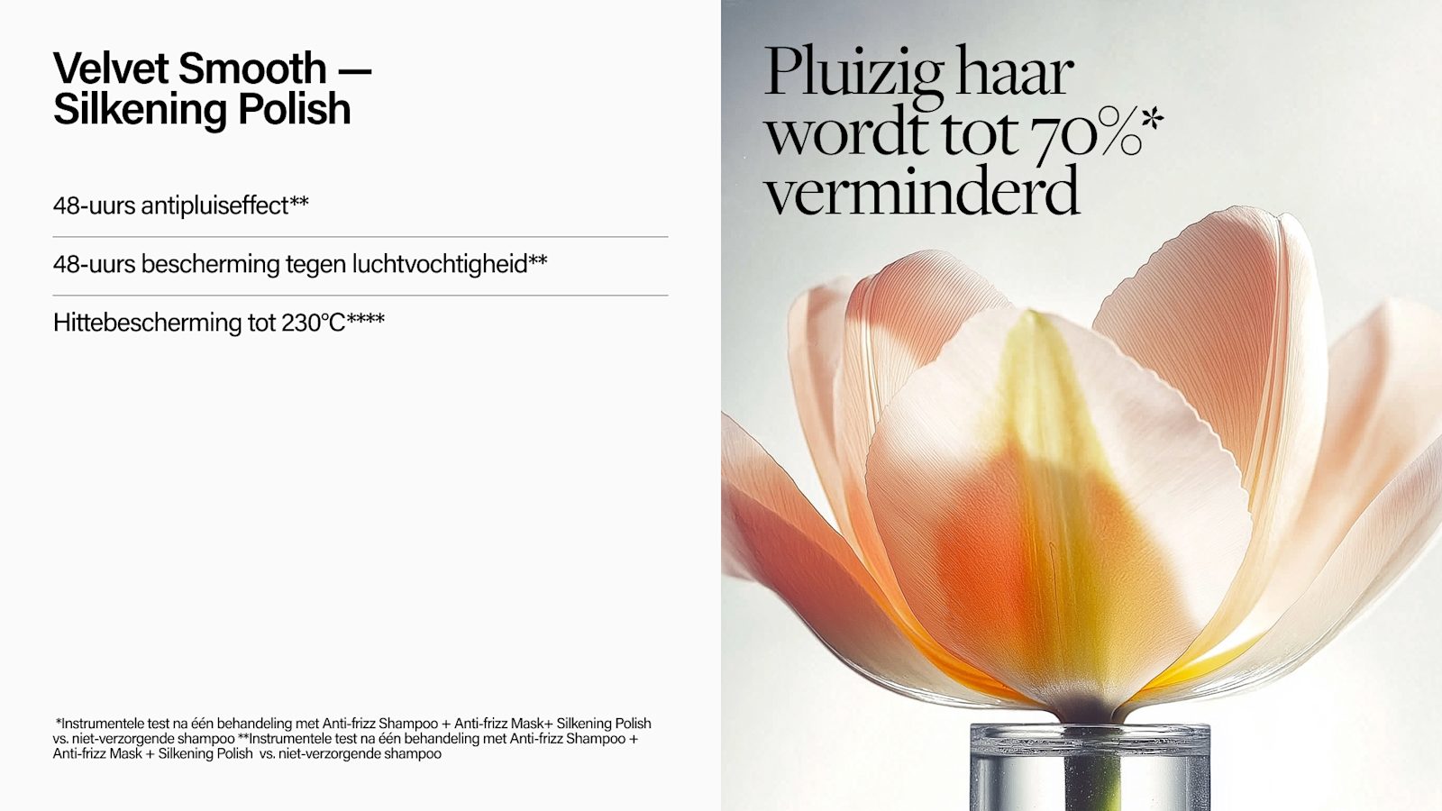 Breed campagnebeeld van Keune voor de Velvet Smooth Silkening Polish