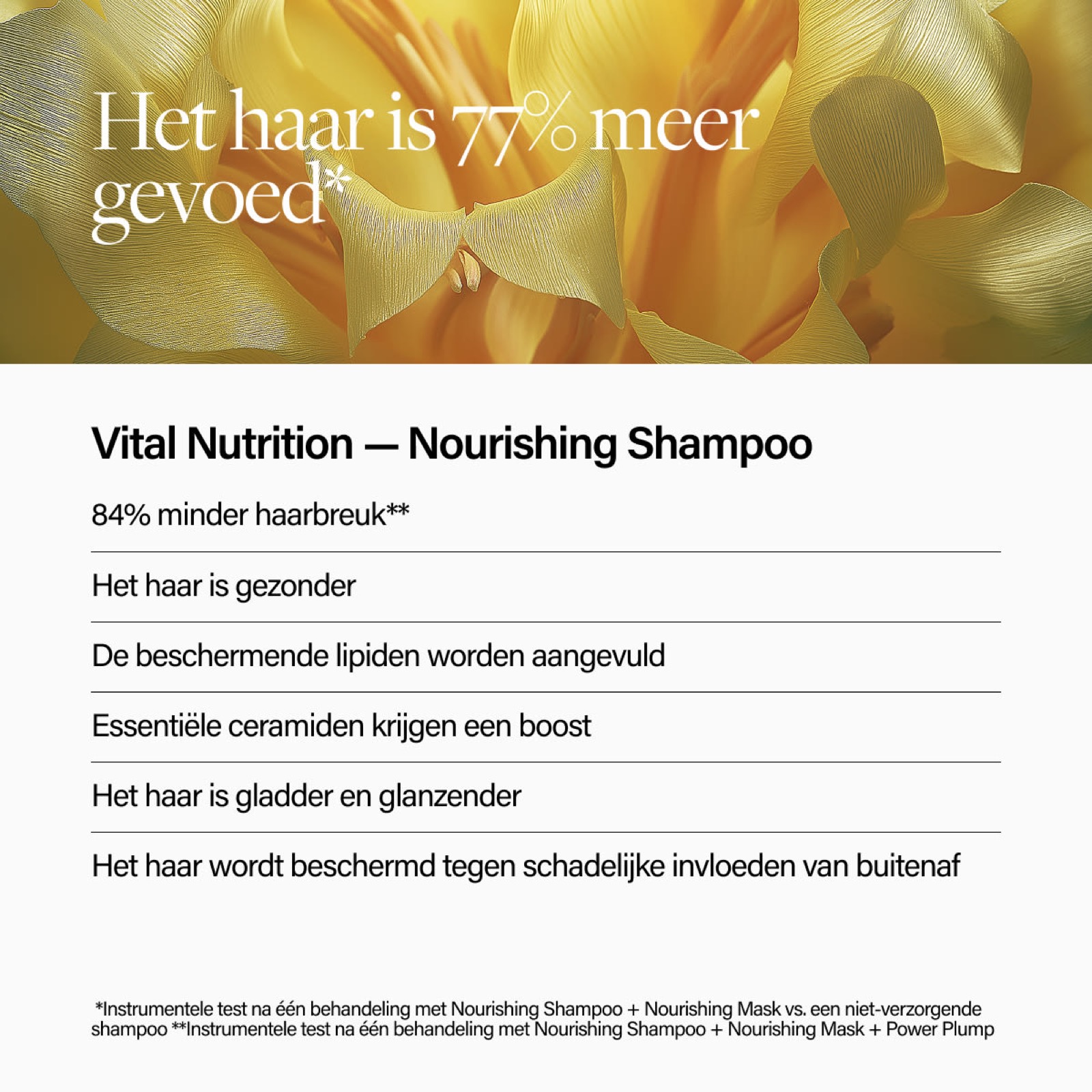 Campagnebeeld van de Keune Vital Nutrition Shampoo